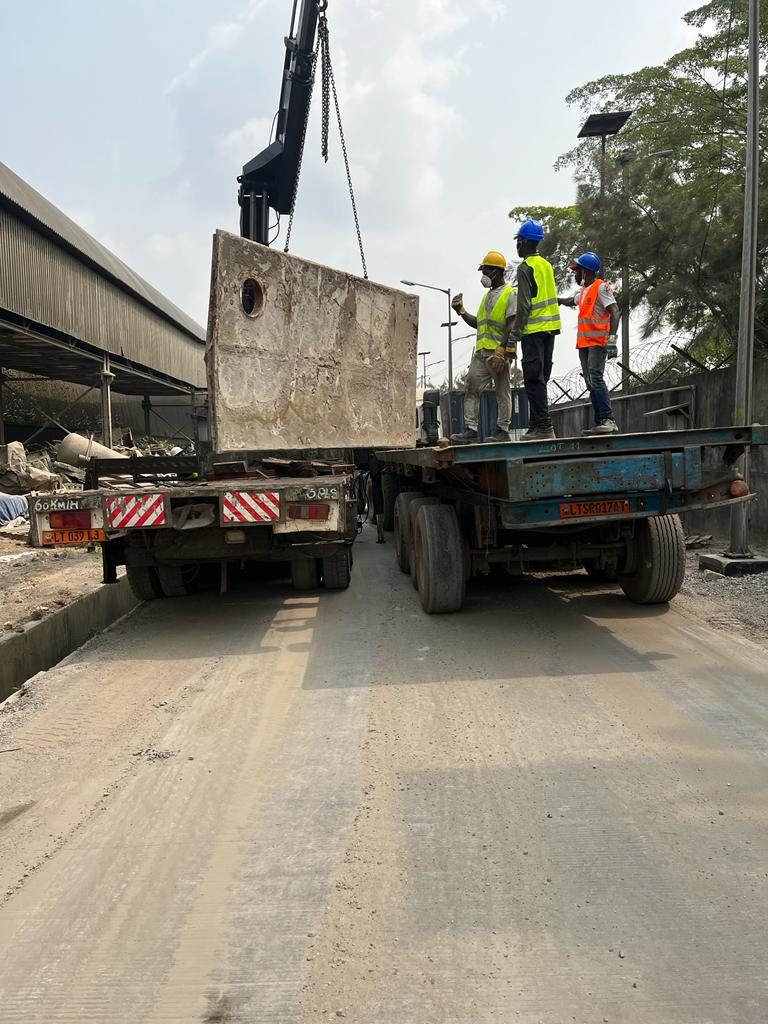 Logistique de chantier — grue